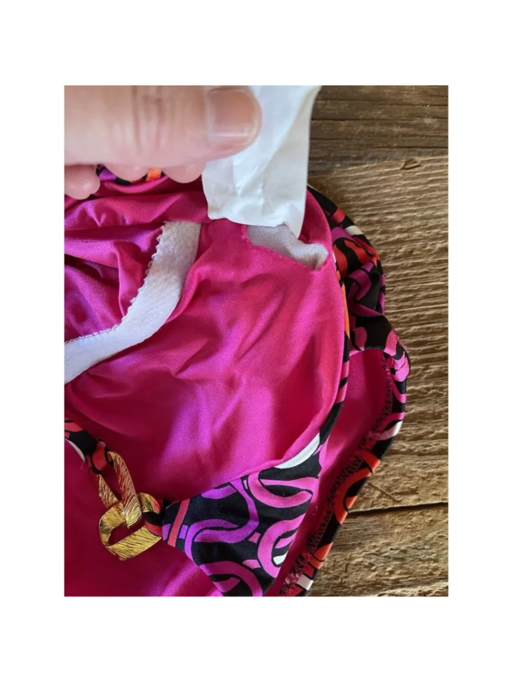 TRINA TURK Echo Funky Chain One-Piece Swimsuit Scoop Neck 4 NWOT MSRP $172